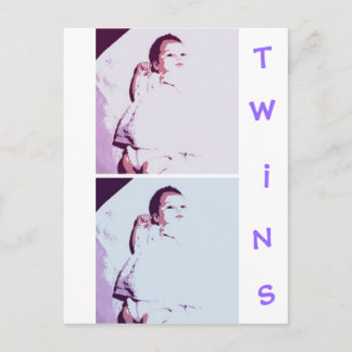 Newborn Baby Twins Postcard