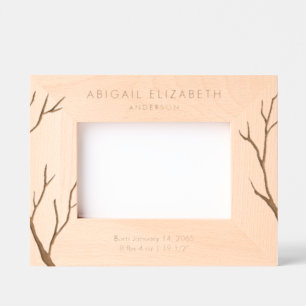 Newborn Birth Details Personalized Etched Frames