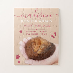 Newborn Birth stats baby Puzzle
