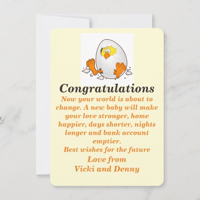 Newborn card. announcement (Front)