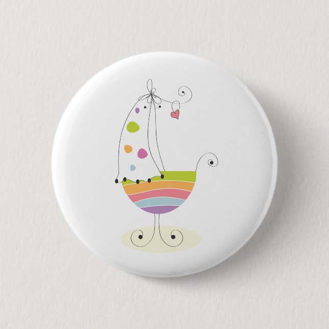 Newborn Crib 2 Inch Round Button (Front)