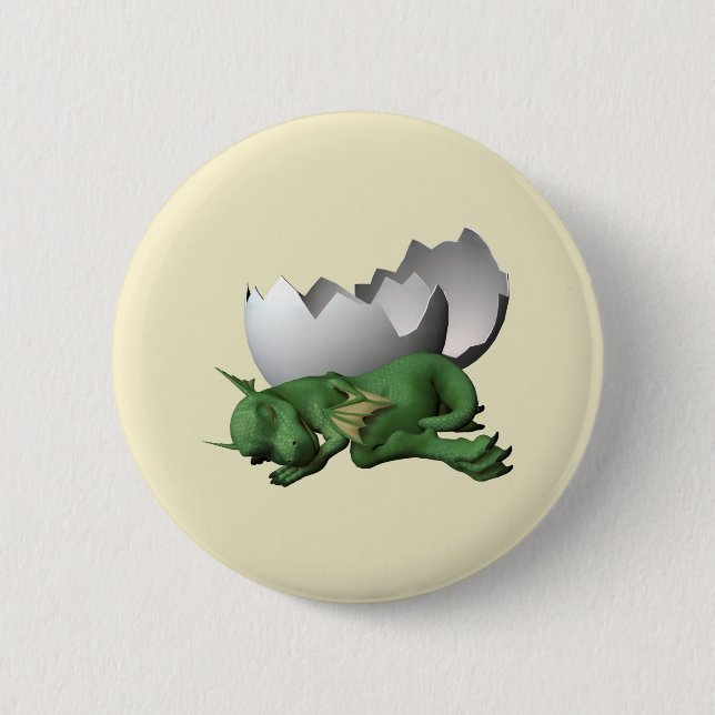 Newborn Dragon 2 Inch Round Button (Front)