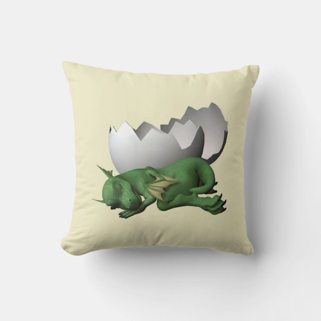 Newborn Dragon Throw Pillow (Front)