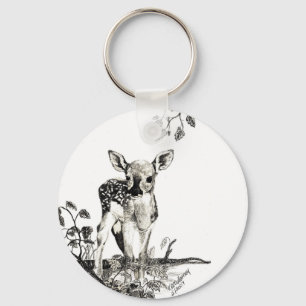 newborn fawn 2 keychain