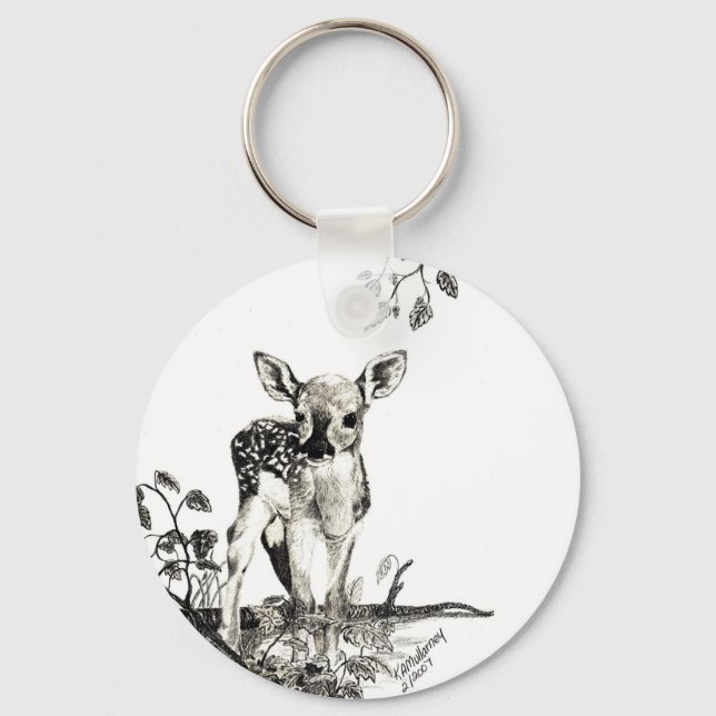 newborn fawn 2 keychain (Front)
