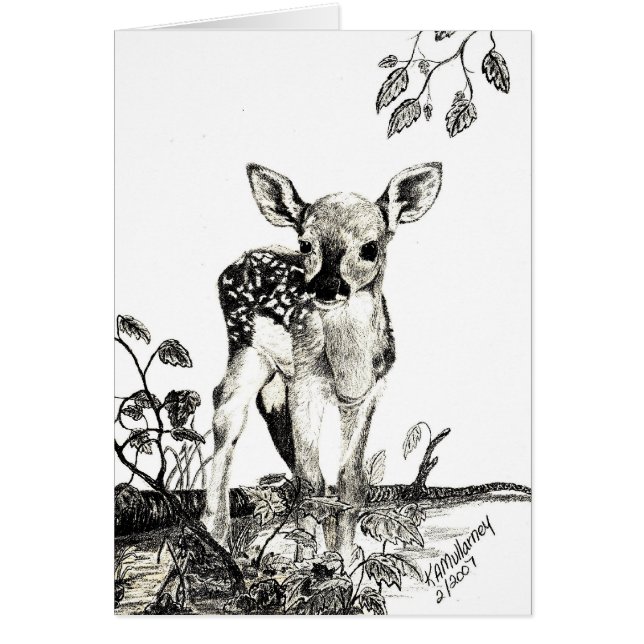 Newborn Fawn card (Front)