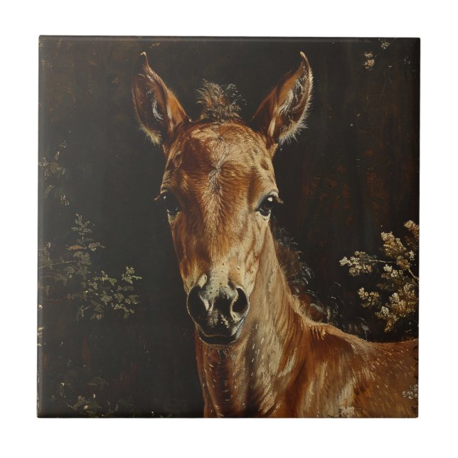 Newborn Foal Painting Tile (Front)