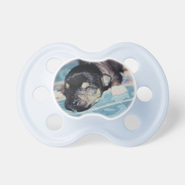 Newborn Hairless Chinese Crested Puppy Dog Pacifier (Front)