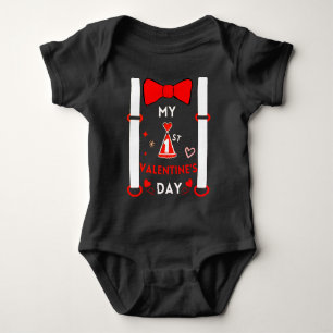 Newborn Infant Baby Boy Girl My First Valentine's Bodysuit