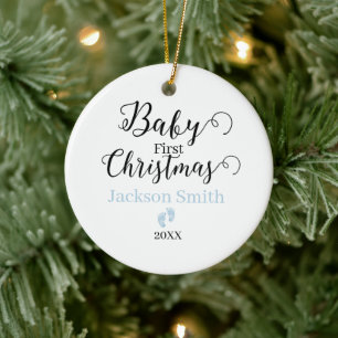 Newborn Keepsake Gift for New Parents Ceramic Ornament