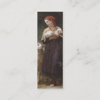 Newborn Lamb Bookmark by William Bouguereau Mini Business Card
