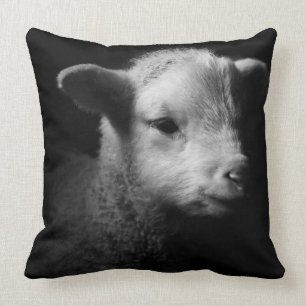 Newborn Lamb Throw Pillow