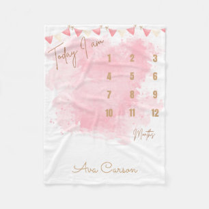 Newborn Monthly Milestone Blanket 