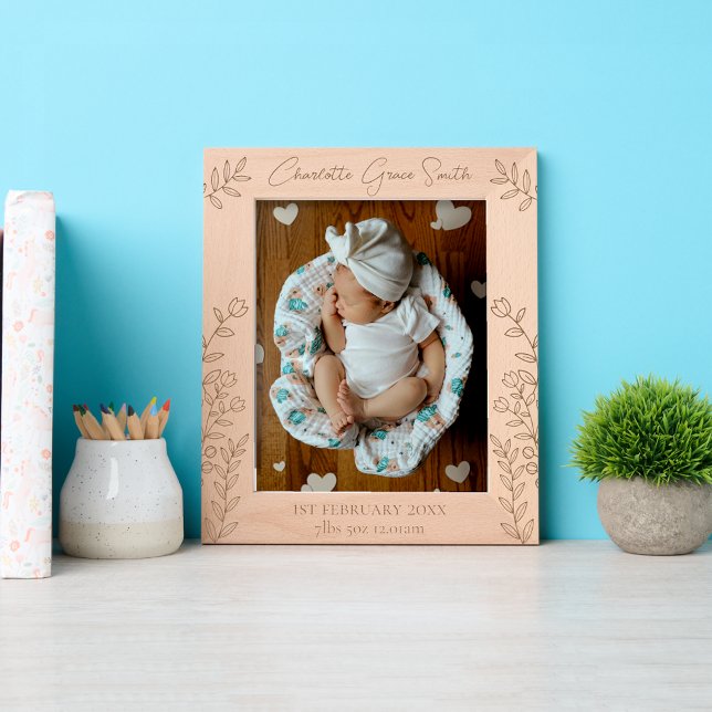 newborn new baby gift for grandparents new parent  etched frames (Creator Uploaded)
