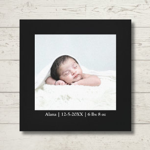 Newborn   One Photo   Custom Canvas Print