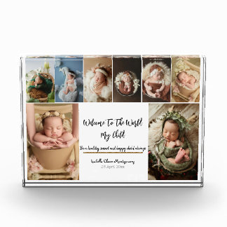 Newborn photo block - 8 personalized