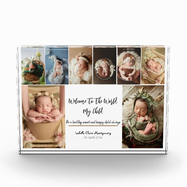 Newborn photo block - 8 personalized (Front)