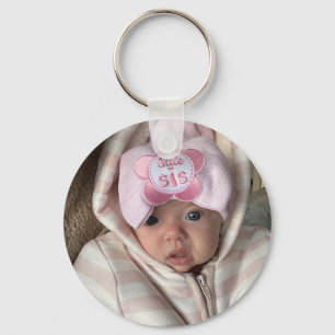 Newborn Photo Custom Keychain