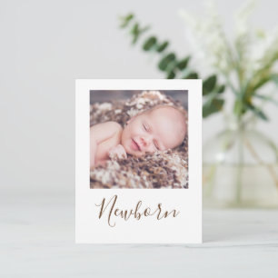 Newborn Photo First Birthday Banner Card