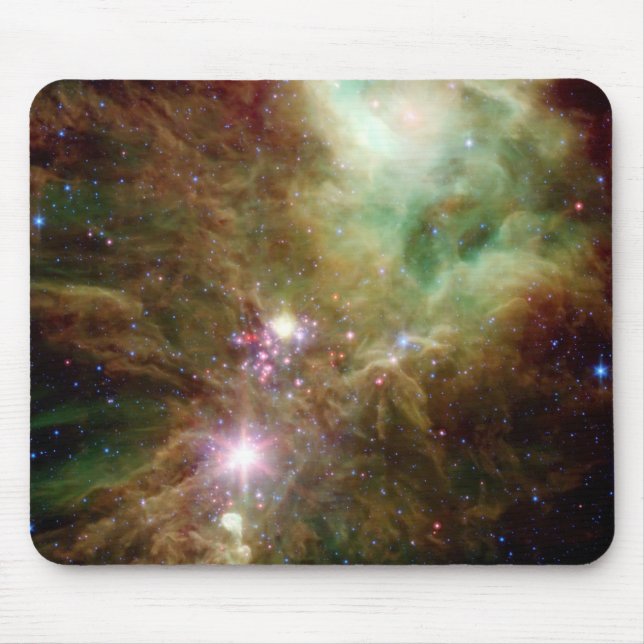 Newborn stars in the Christmas Tree cluster Mouse Pad (Front)