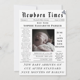 Newborn Times Birth Announcement