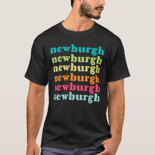 Newburgh New York  NY  Colorful Repeating Text T-Shirt