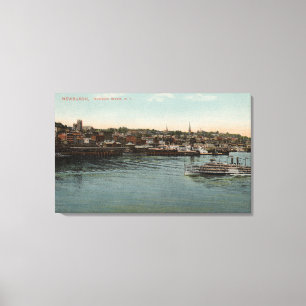 Newburgh, NY - Waterfront view of Hudson River Canvas Print