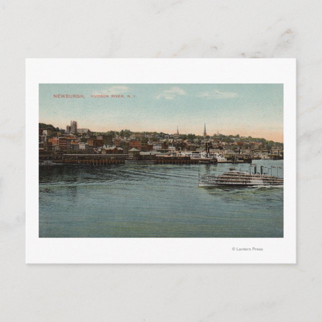 Newburgh, NY - Waterfront view of Hudson River Postcard (Front)