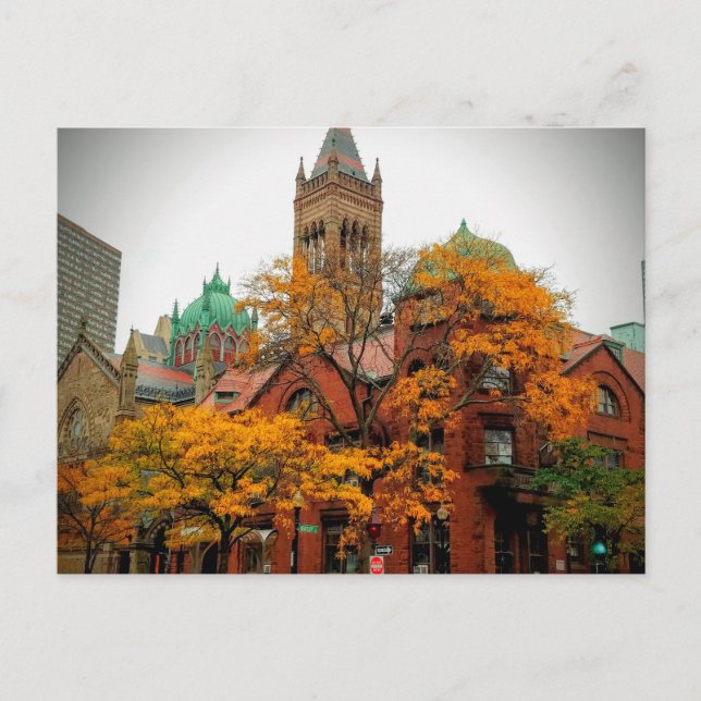 Newbury Street Boston Massachusetts Postcard (Front)