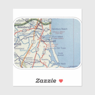 Newburyport MA Vintage Map