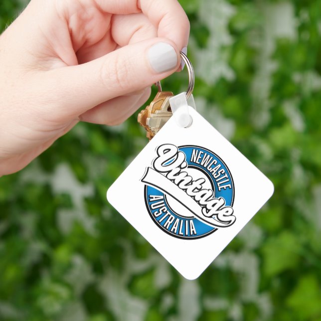 Newcastle australia vintage style logo keychain (Hand)