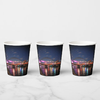 Newcastle bridges paper cups