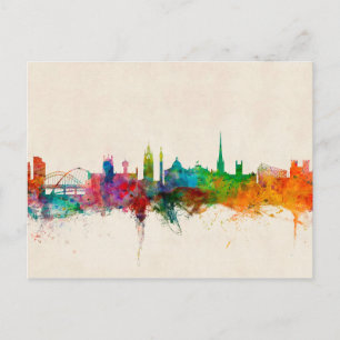 Newcastle England Skyline Postcard