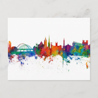 Newcastle England Skyline Postcard