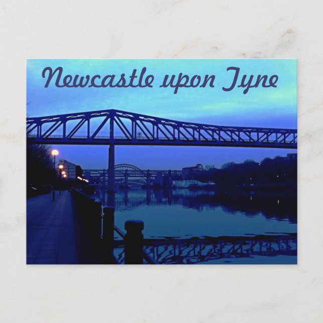 Newcastle sur Tyne Blue Bridges Carte postale (Devant)