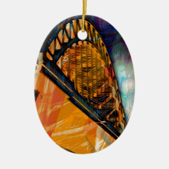 Newcastle Tyne Bridge Ceramic Ornament (Front)