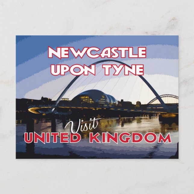 Newcastle Upon Tune, Visit... Postcard (Front)
