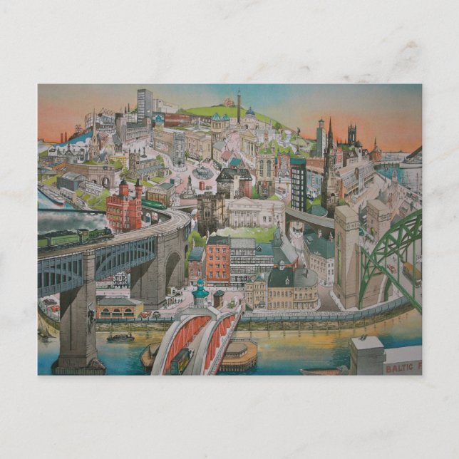 Newcastle upon Tyne through the Years Carte postal (Devant)