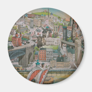 Newcastle upon Tyne through the Years Magnet