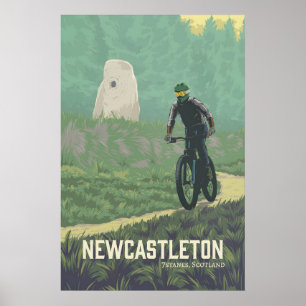 Newcastleton Mountain Biking Travel Poster