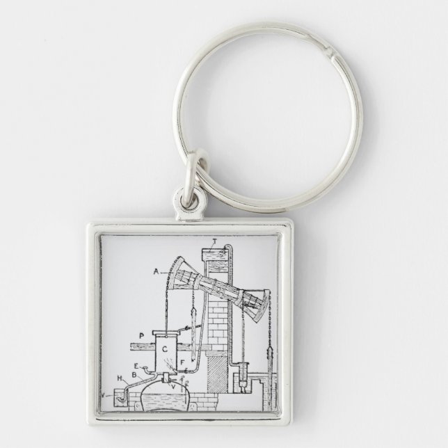 Newcomen's Atmospheric Engine Keychain (Front)