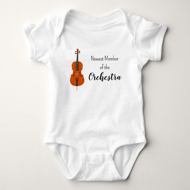Newest Member of the Orchestra Cello Bodysuit (Front)