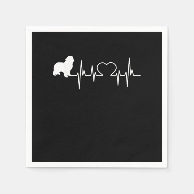 Newfie | Heartbeat Newfoundland | Cute Newfie Napkin (Front)