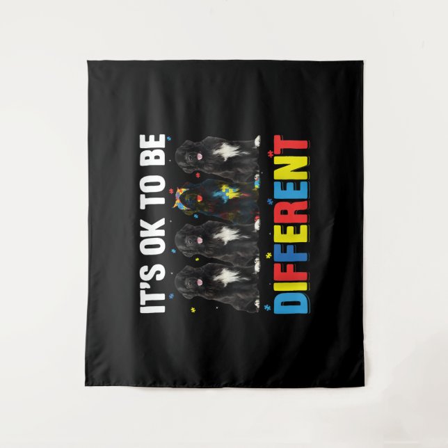 Newfie | It's OK To Be Different | Funny Newfie Tapestry (Front)