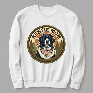 Newfie Mom Crewneck Newfoundland Dog Mom Gift Sweatshirt