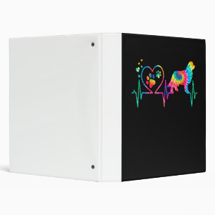 Newfie mom dad heartbeat tie dye dog gift binder