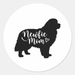 Newfie Mom - Newfoundland Mom - Newfie Dog Moms Classic Round Sticker