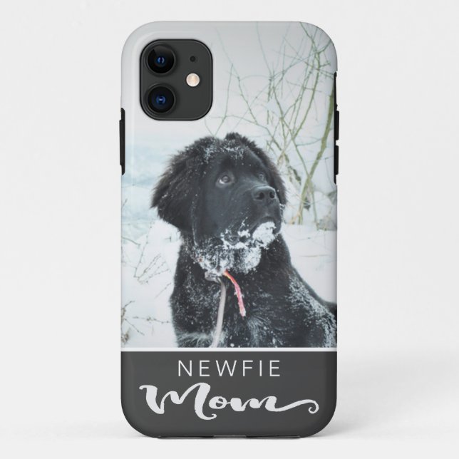 Newfie Newfoundland Mom Dog's Photo Case-Mate iPhone Case (Back)