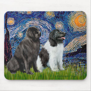 Newfie Pair (B1+L) - Starry Night Mouse Pad