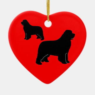 Newfies, newfies and more newfies! ceramic ornament